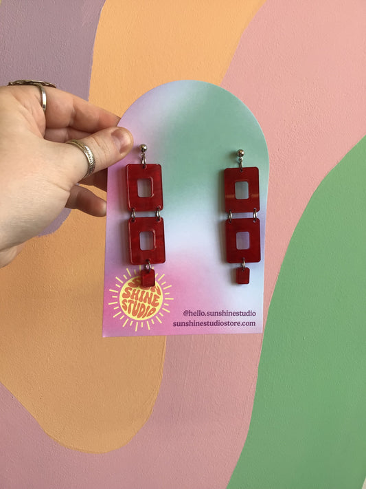 Stacked Statement Acrylic Earrings