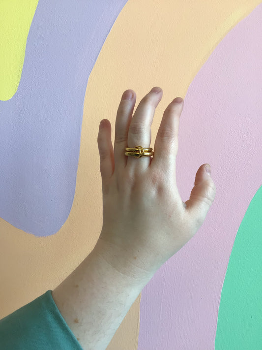 Stacked Fidget Titanium Ring