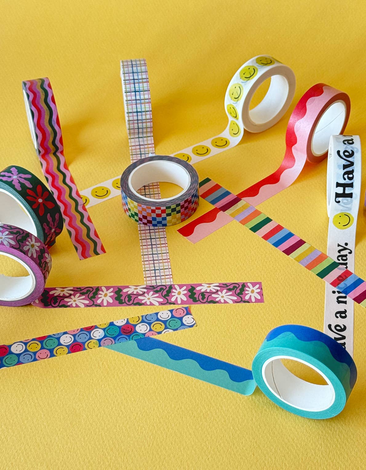 Washi Tape, Set of 3 | Wavy Daisy