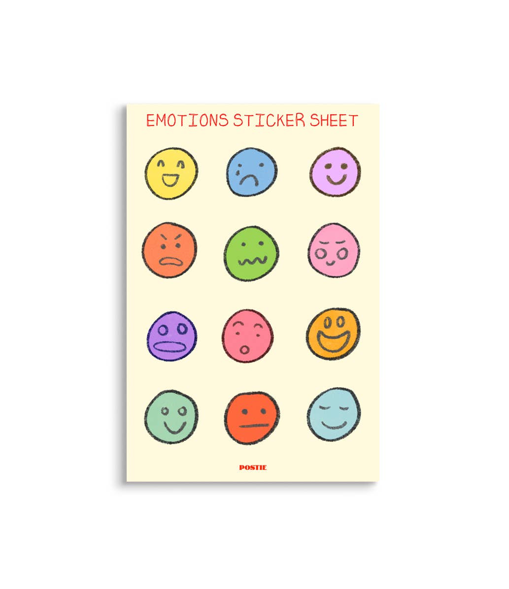 Emotional Smiley Sticker Sheet