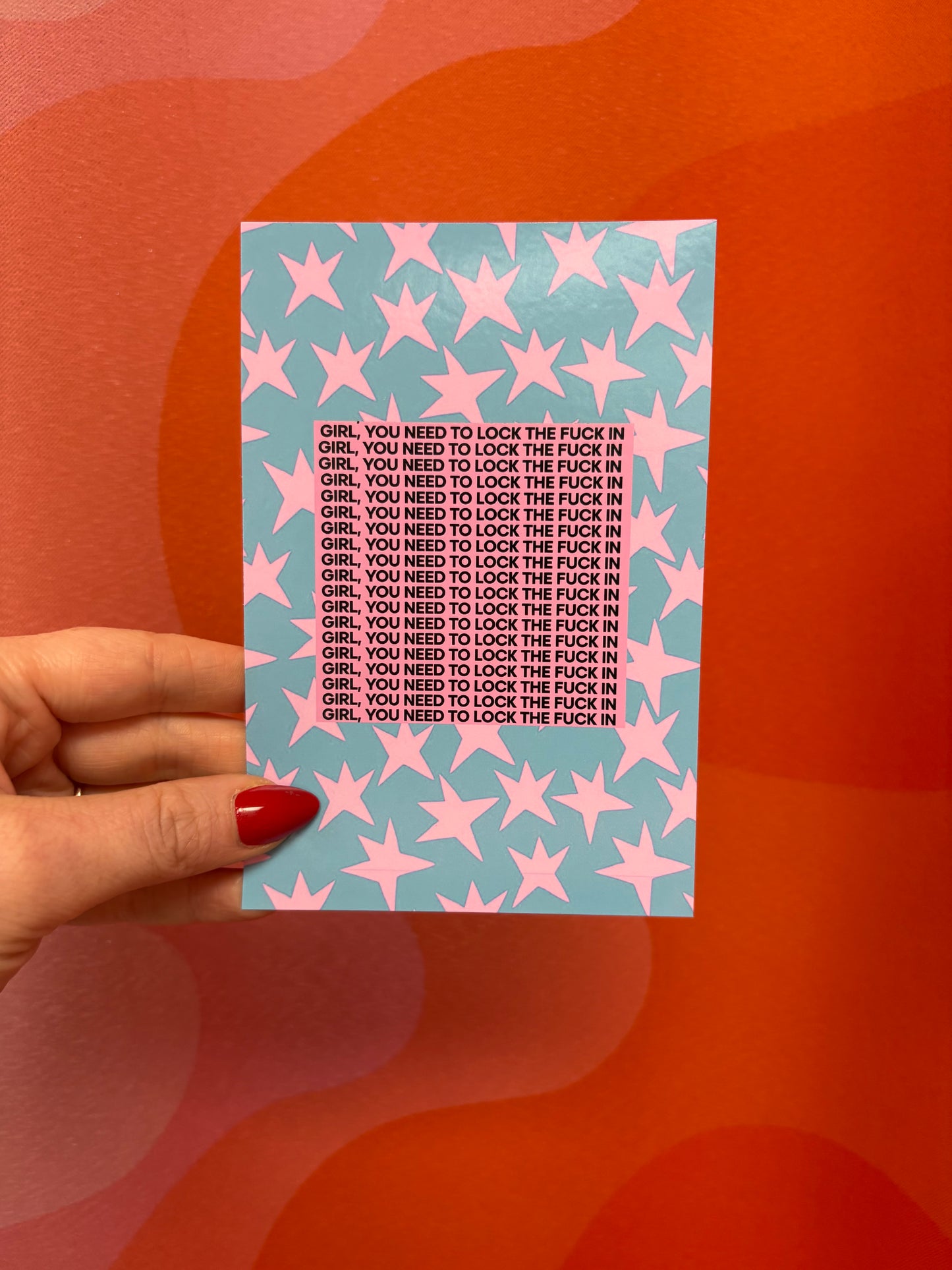 Girl, You Need to Lock in Post Card