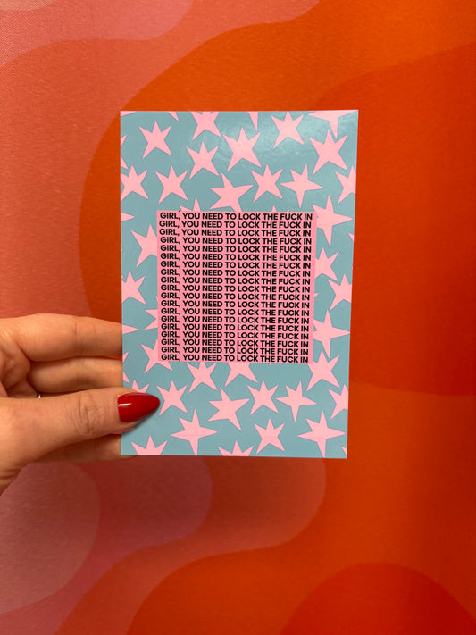 Girl, You Need to Lock in Post Card