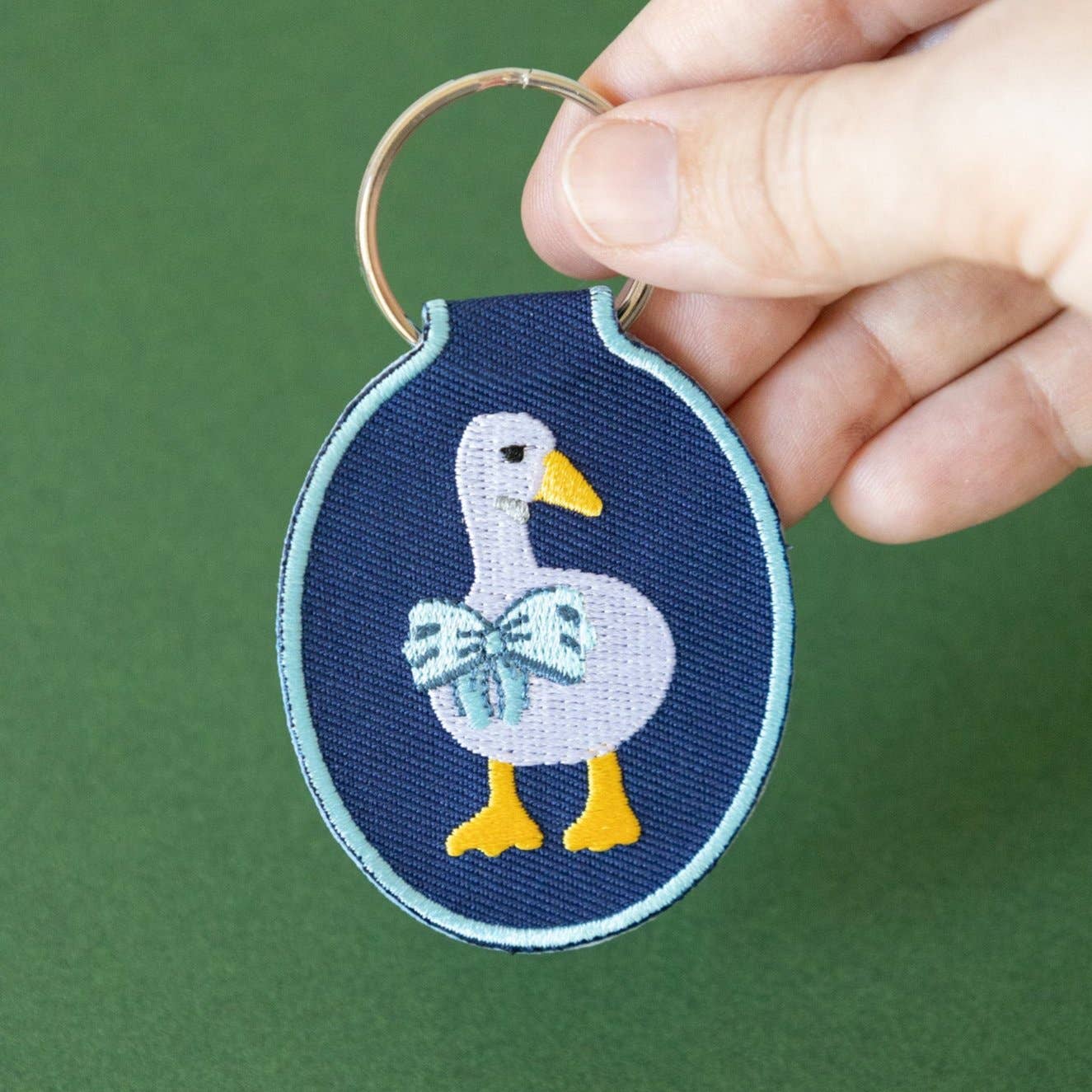 Duck Embroidered Keychain