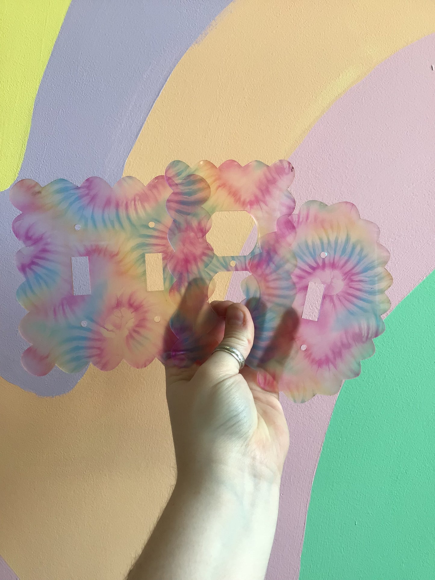 Rainbow Tie-Dye Outlet Covers