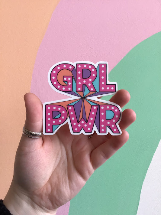 “GRL PWR” sticker