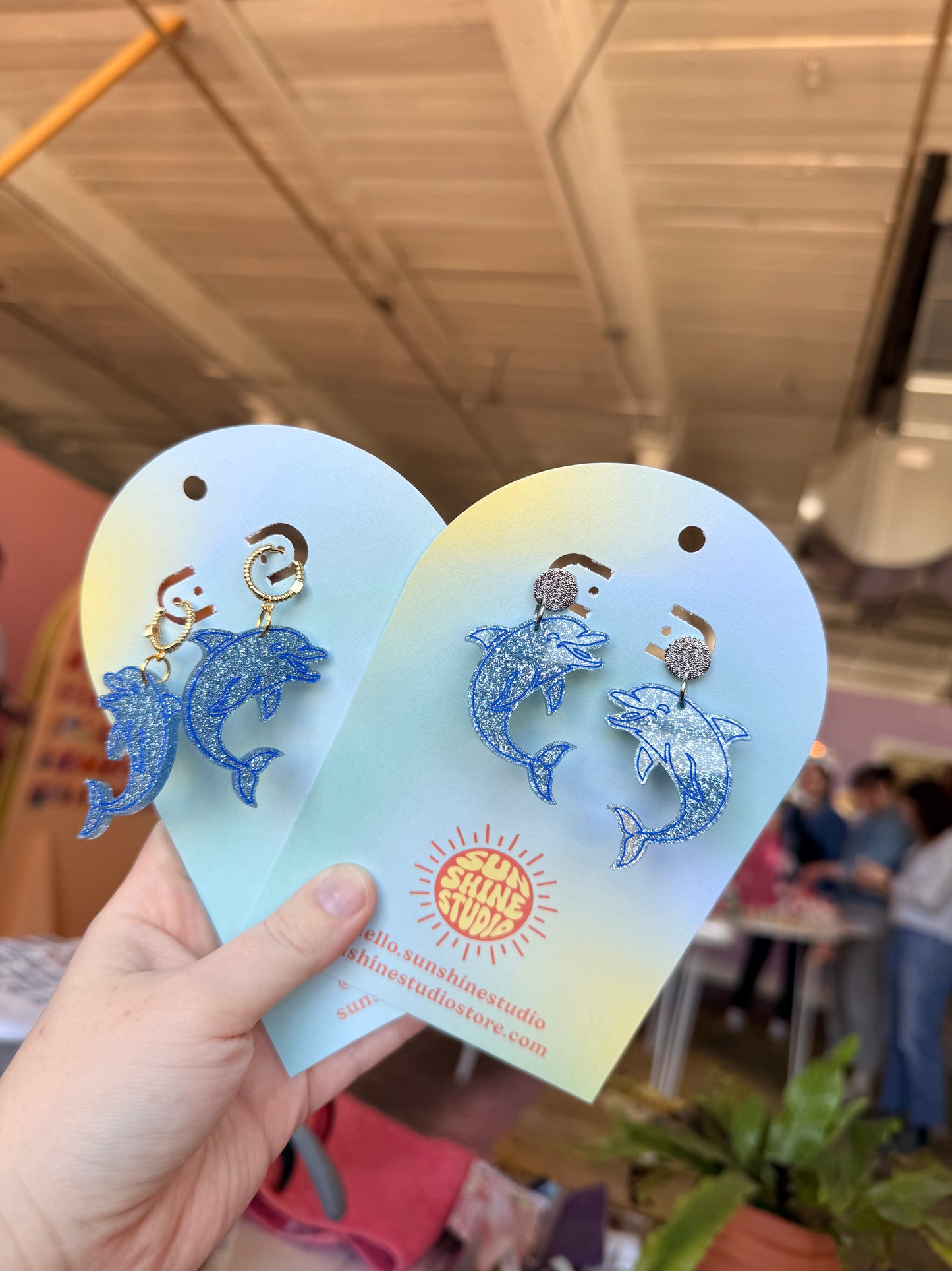 Sparkly Dolphin Dangles