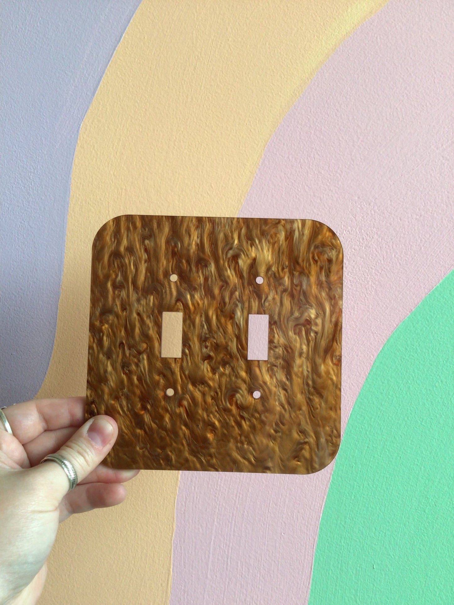Brown Marble Outlet Covers