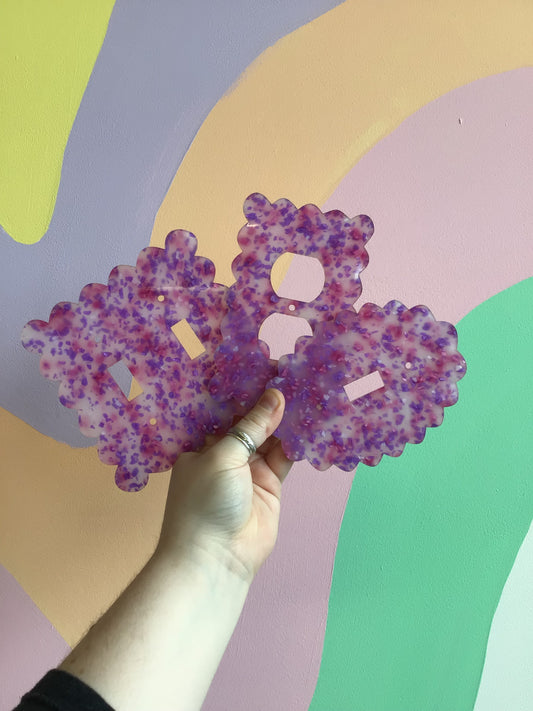 Pink and Purple Terrazzo Outlet Covers
