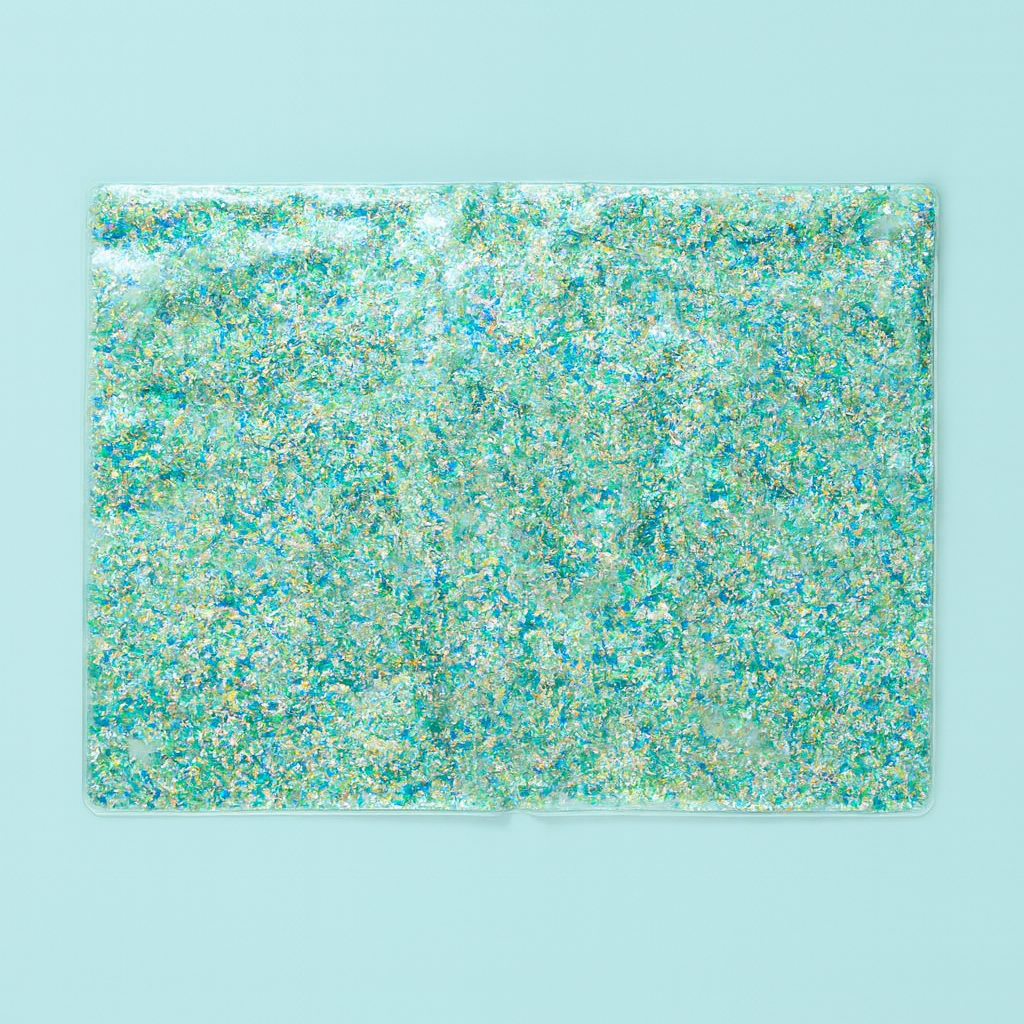 Placemat / Desk Pad - Blue + Green Confetti