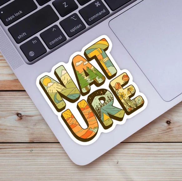 "Nature" Illustrated Word Sticker