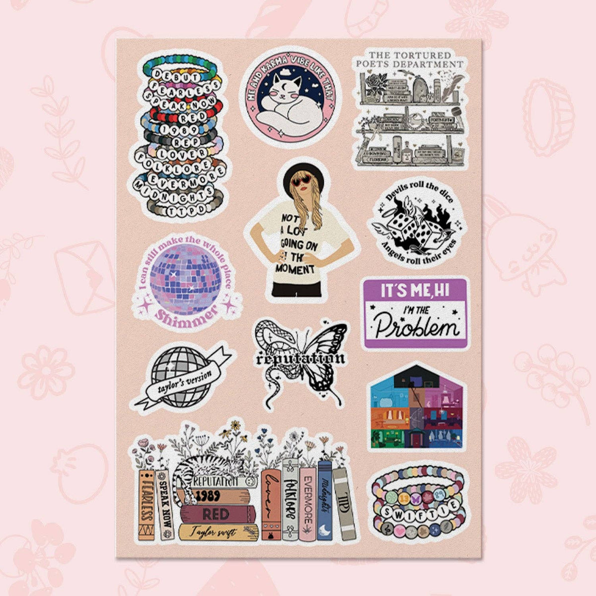 Swiftie Sticker Sheet: 1 sheet