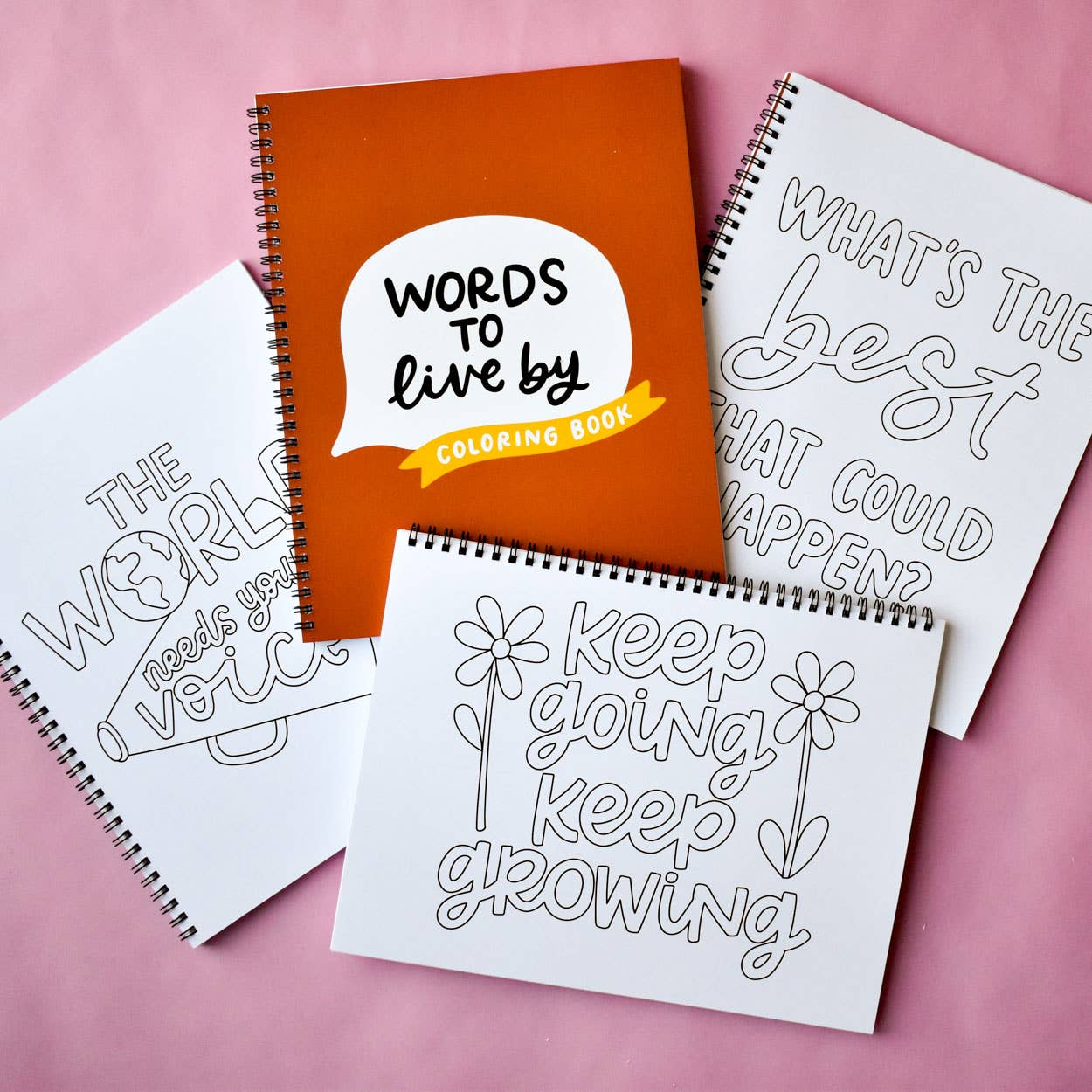 Words To Live By Coloring Book | Quote Coloring Book