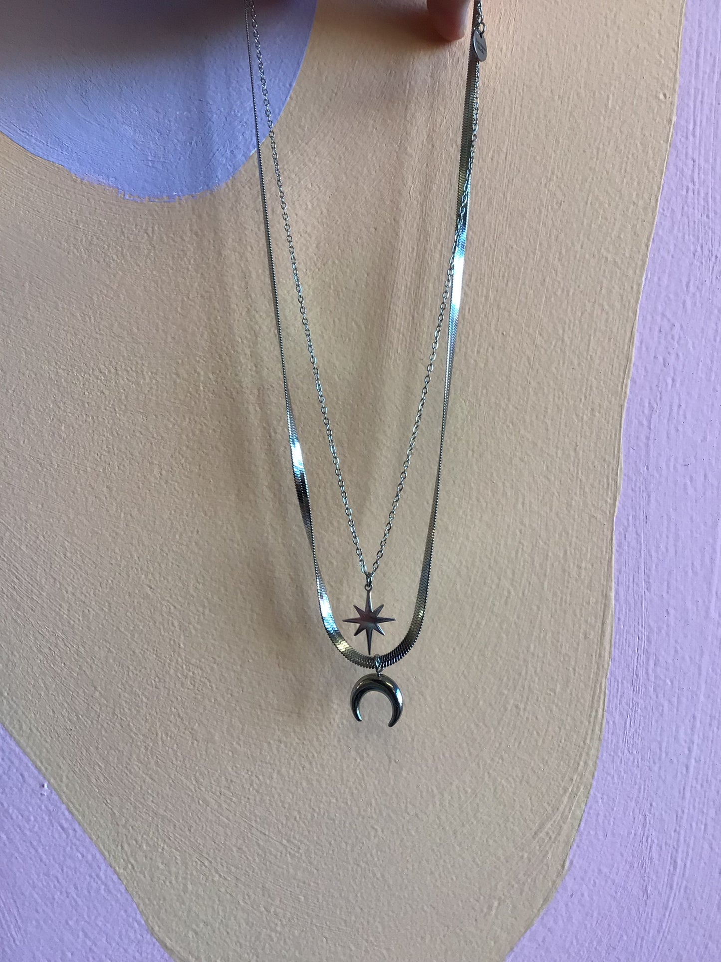 Celestial Layered Titanium Necklace