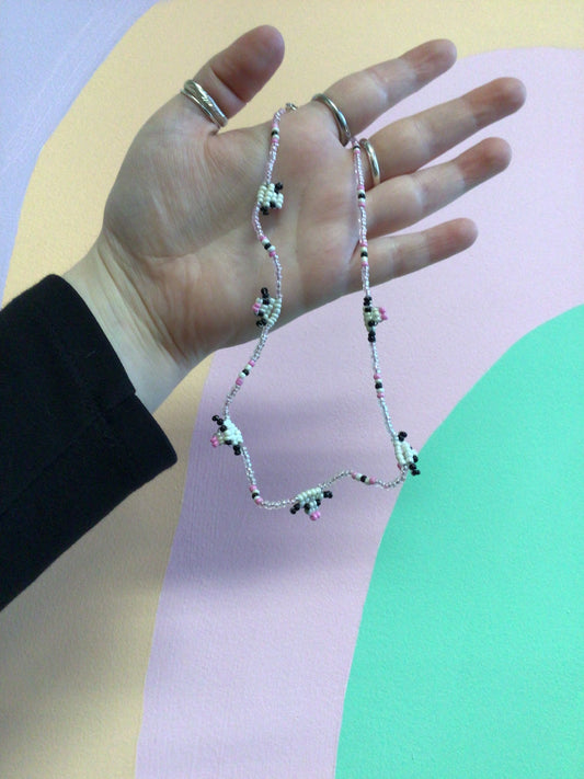 Beaded Possum Choker Necklace