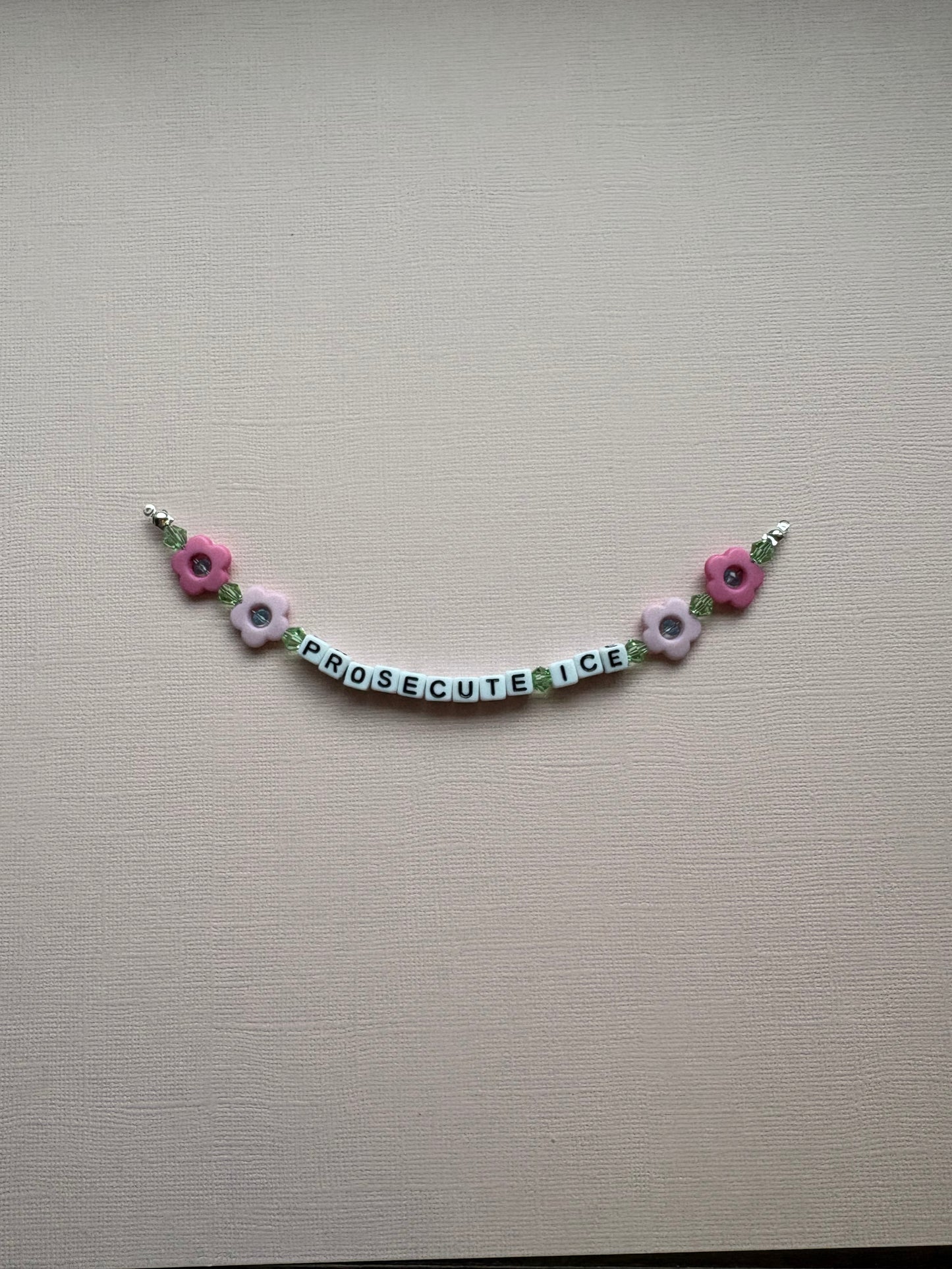 Prosecute ICE pink Floral bracelet