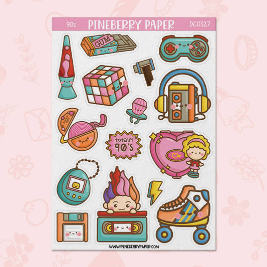 Totally 90s Sticker Sheet: 1 sheet