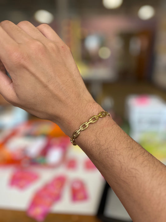 Classic Chainlink Band Titanium Bracelet