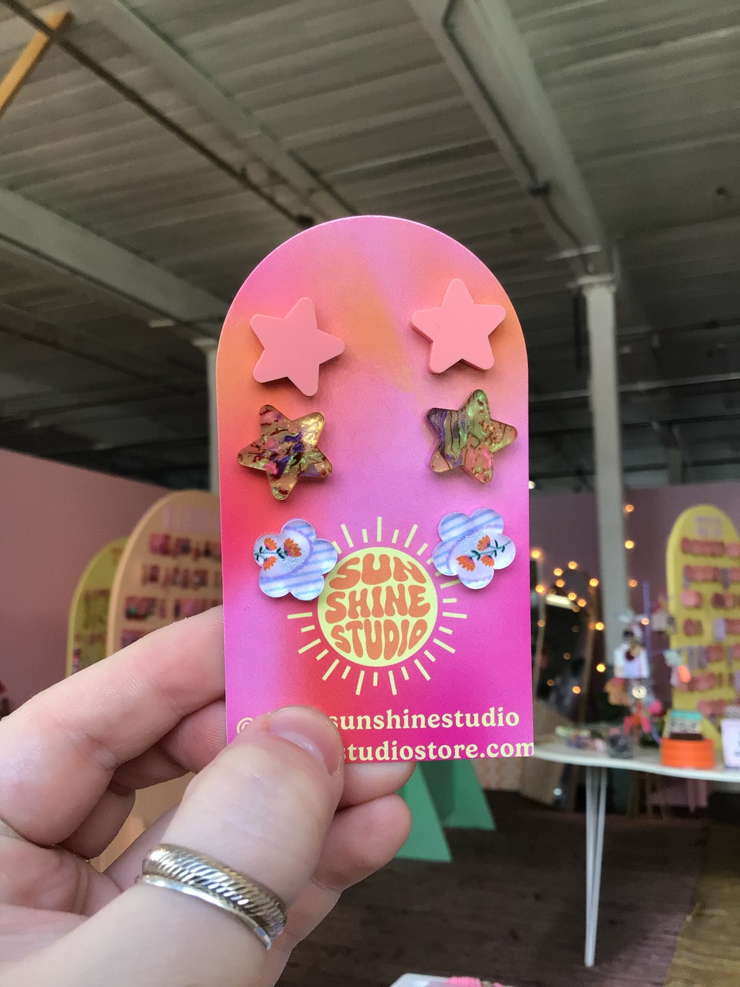 Happy Shapes Acrylic Stud Packs