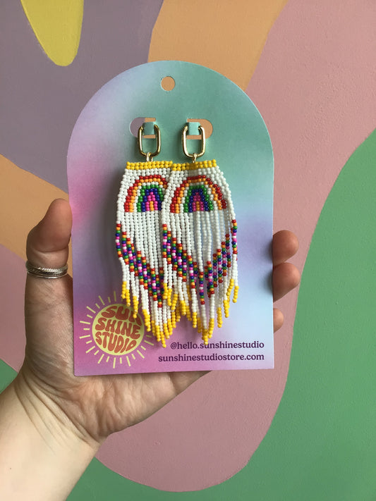 Beaded Rainbow Festival Earrings