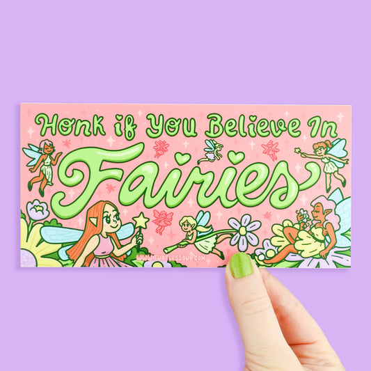 Believe In Fairies Car Decal Halloween Vinyl Bumper Sticker