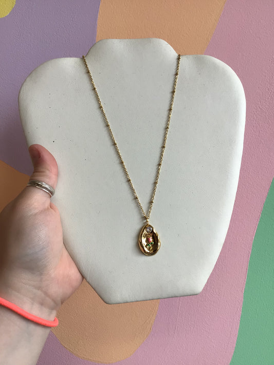Titanium Tulip Pendant Necklace