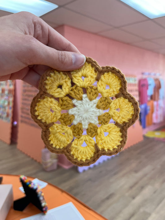 Crochet Flower Coaster