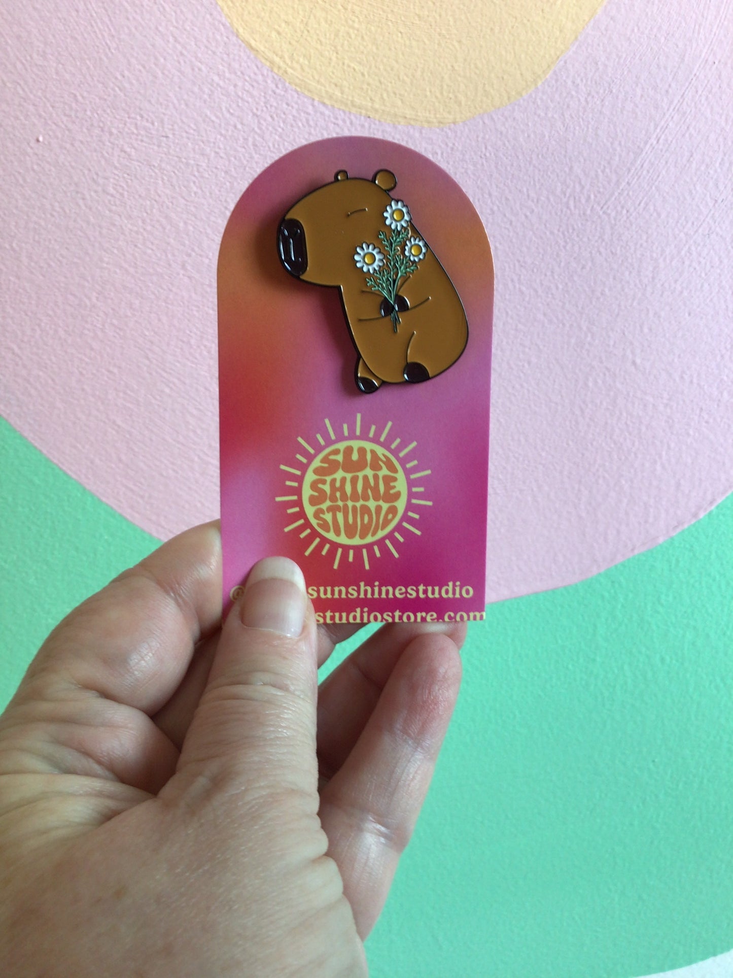 Capybara Enamel Pin
