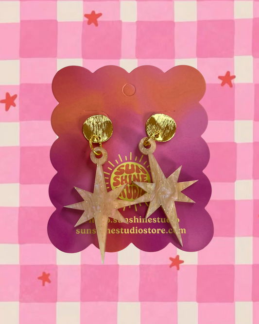Bright Shining Acrylic Star Earrings