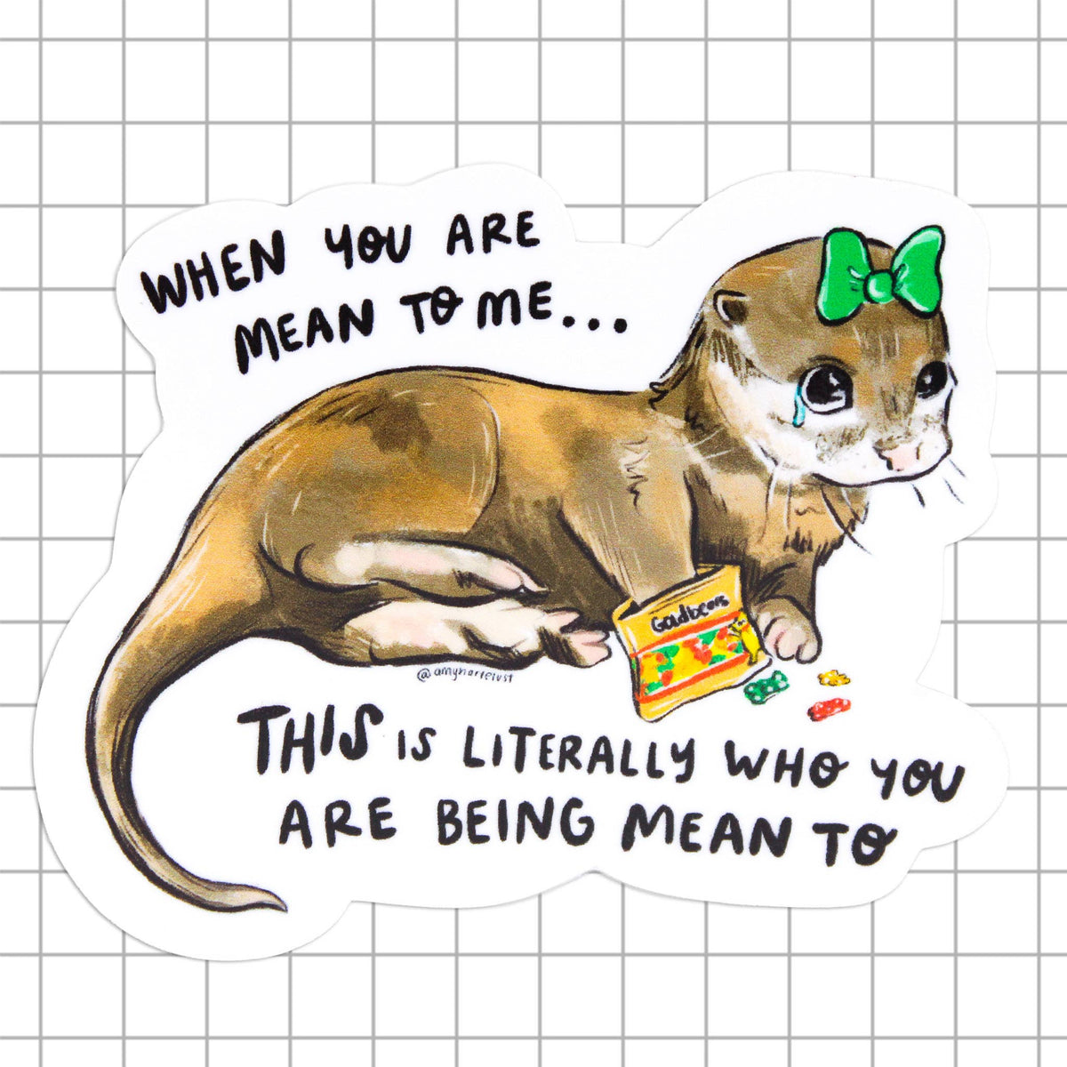 Gummy Bear Otter Vinyl Sticker