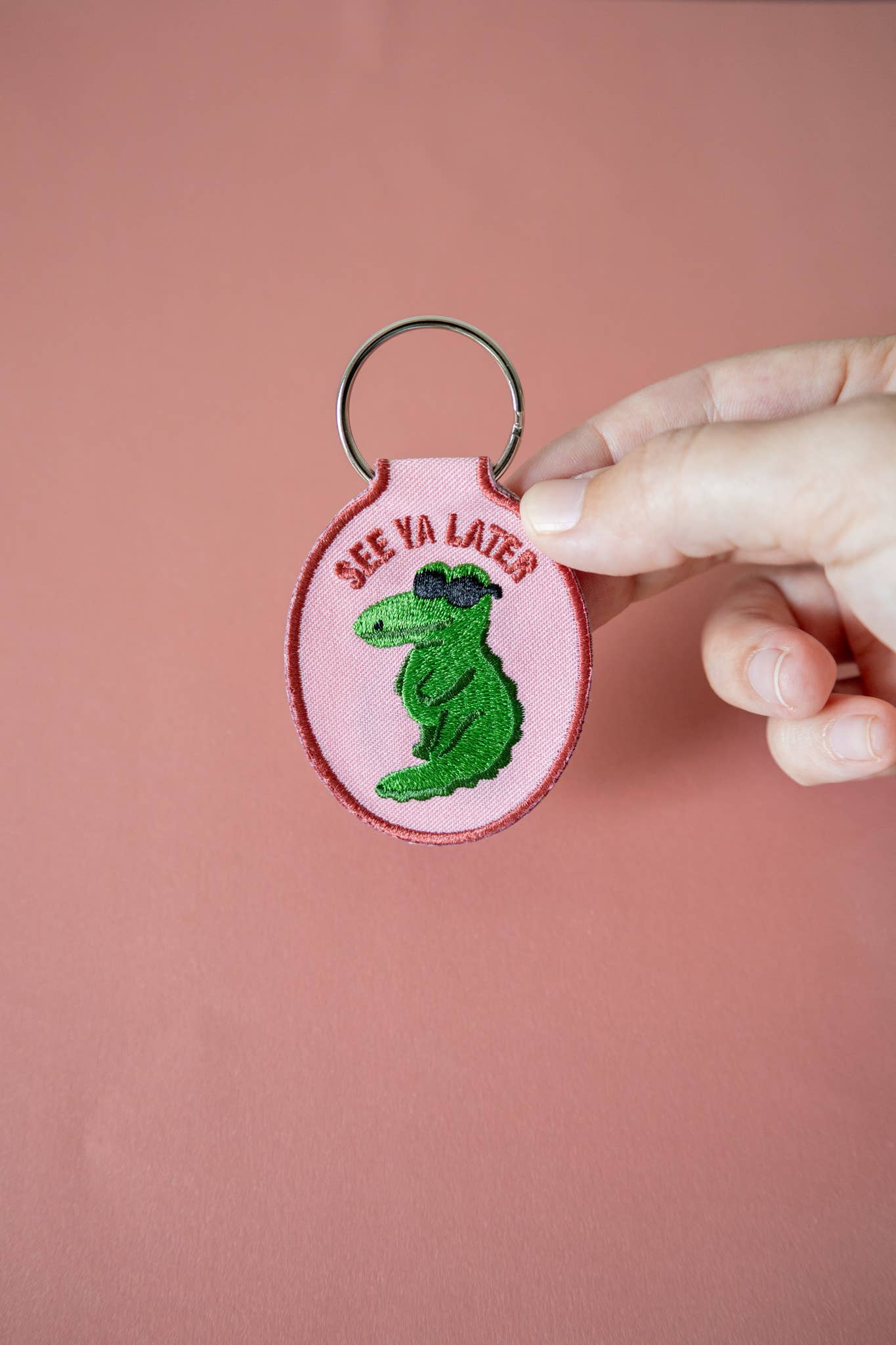 Later Gator Embroidered Keychain