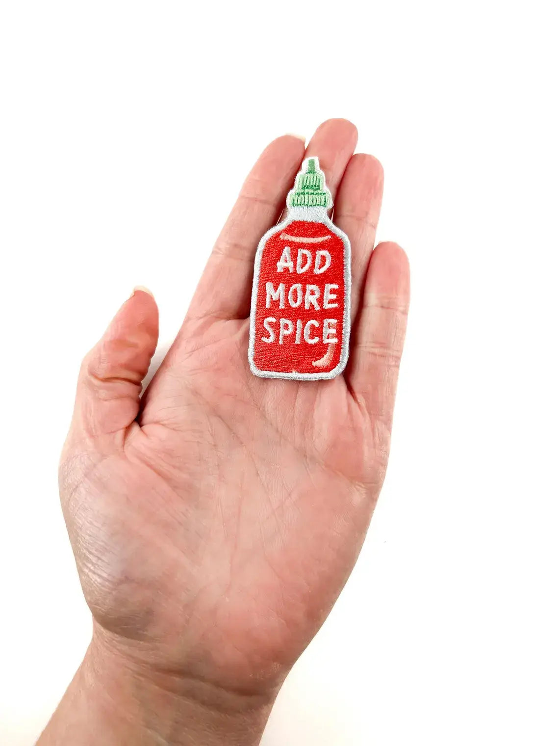 Add More Spice Embroidered Iron-On Patch Sriracha Lover Hot