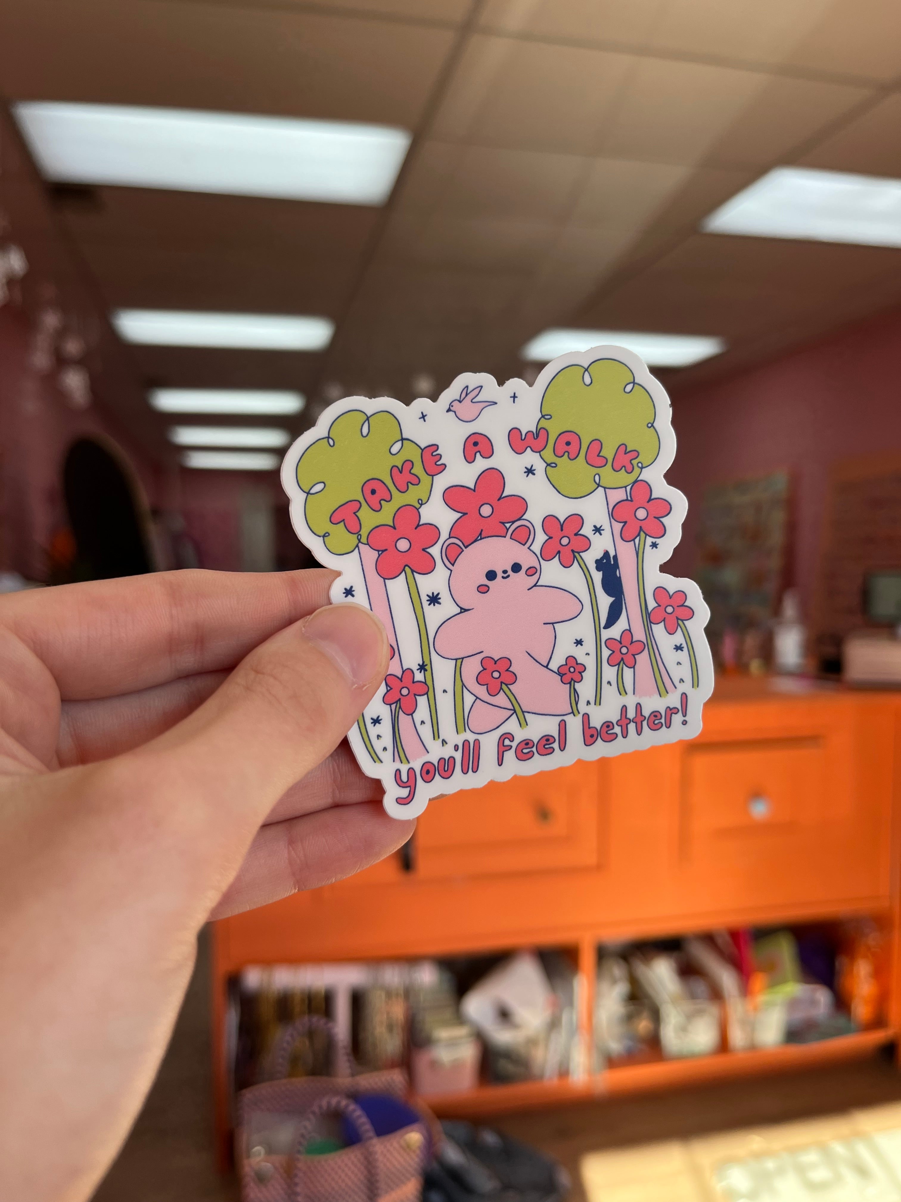 Sticker Person Walk In Take a Walk Sticker – Sunshine Studio