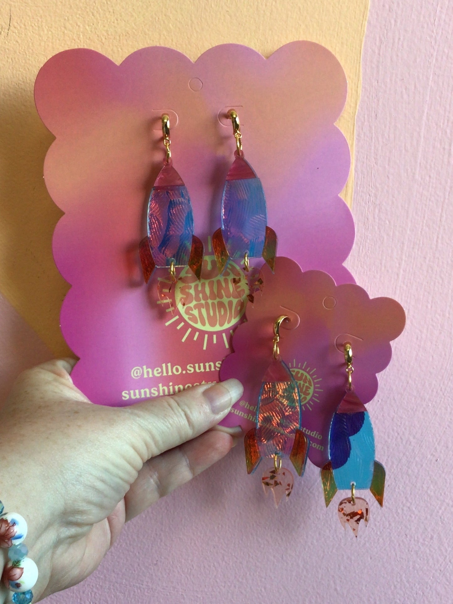 Blasting off Into the Sunset Earrings OOPS