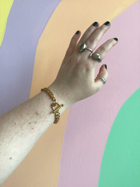 Chunky Titanium Cuban Chain Bracelet