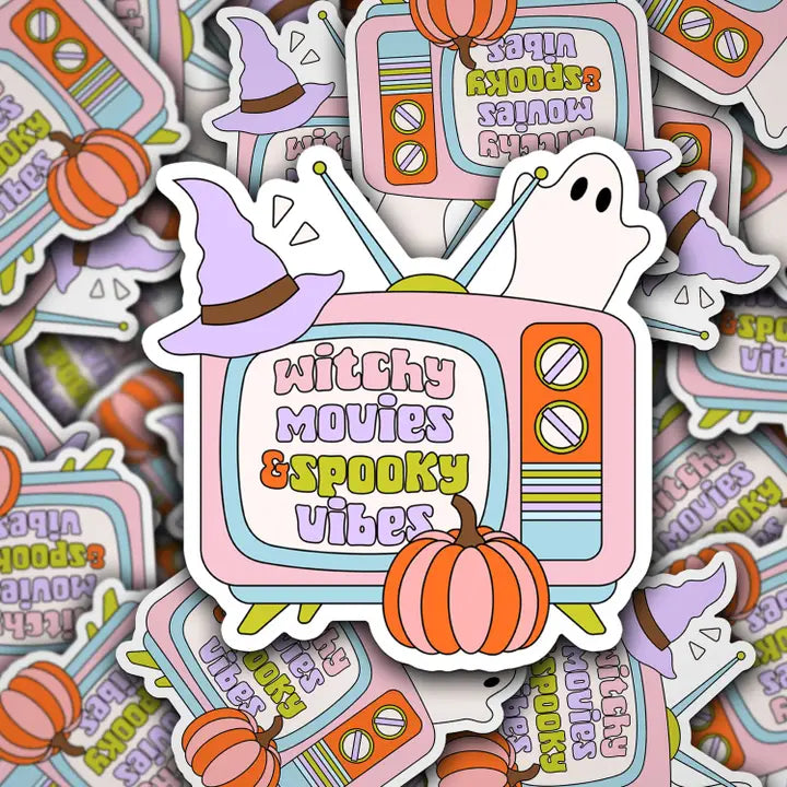 Witchy Movies & Spooky Vibes Sticker