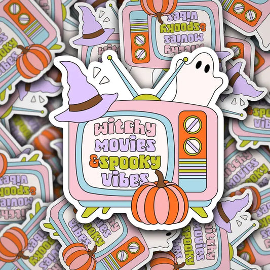 Witchy Movies & Spooky Vibes Sticker