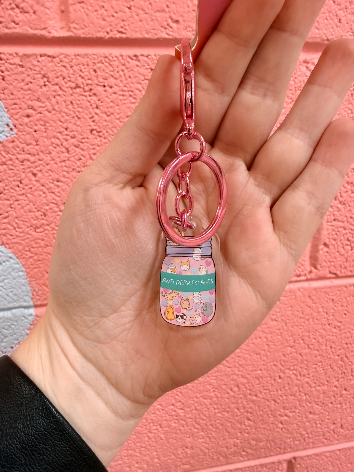 Colorful “Antidepressants” Keychain