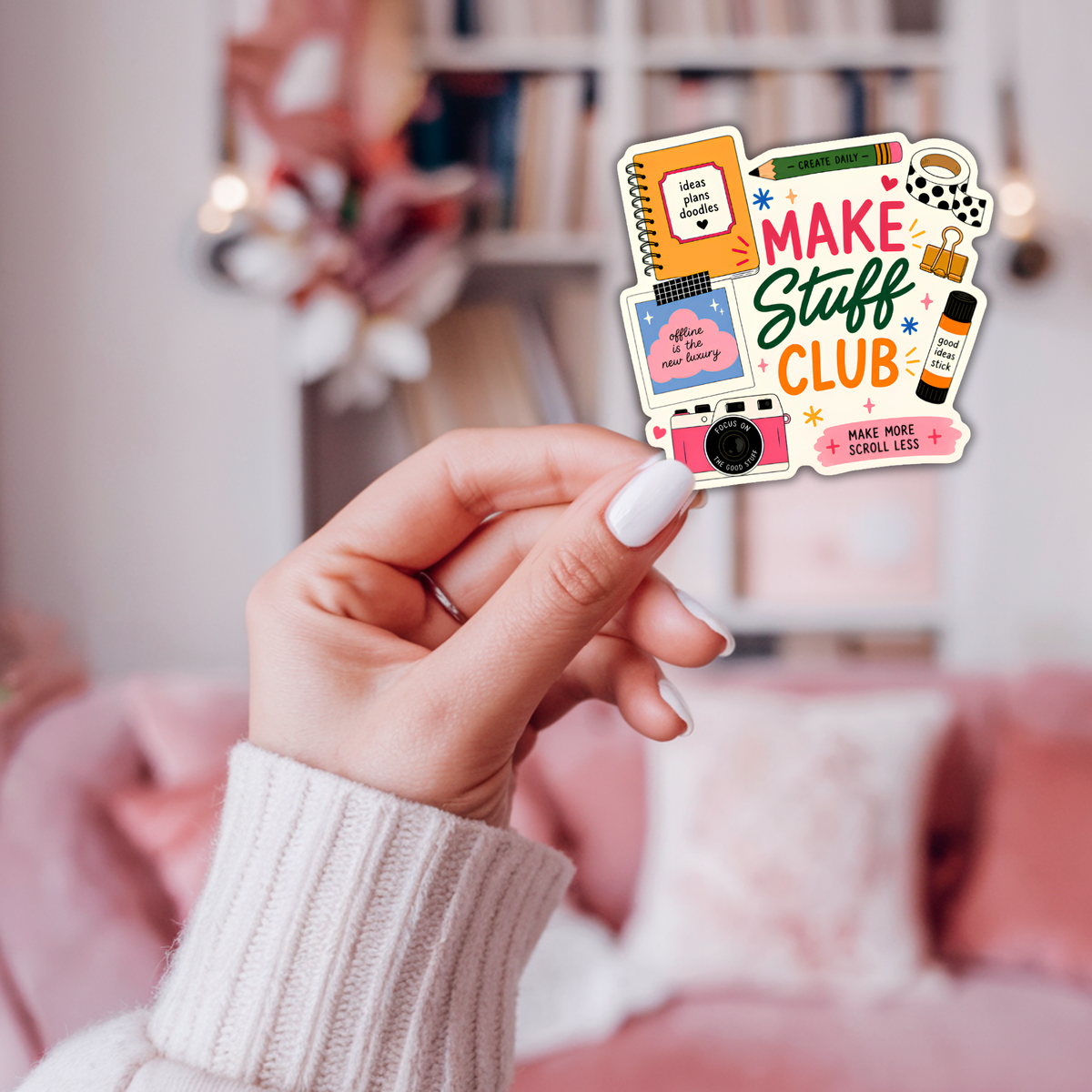 Make Stuff Club Vinyl Sticker, Creative Maker Decal Gift