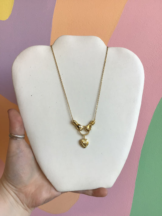 My Heart In Your Hands Titanium Necklace