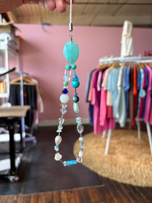 Colorful beaded phone charms