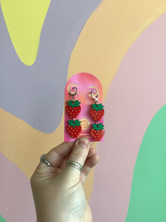 Summery Strawberry Earrings