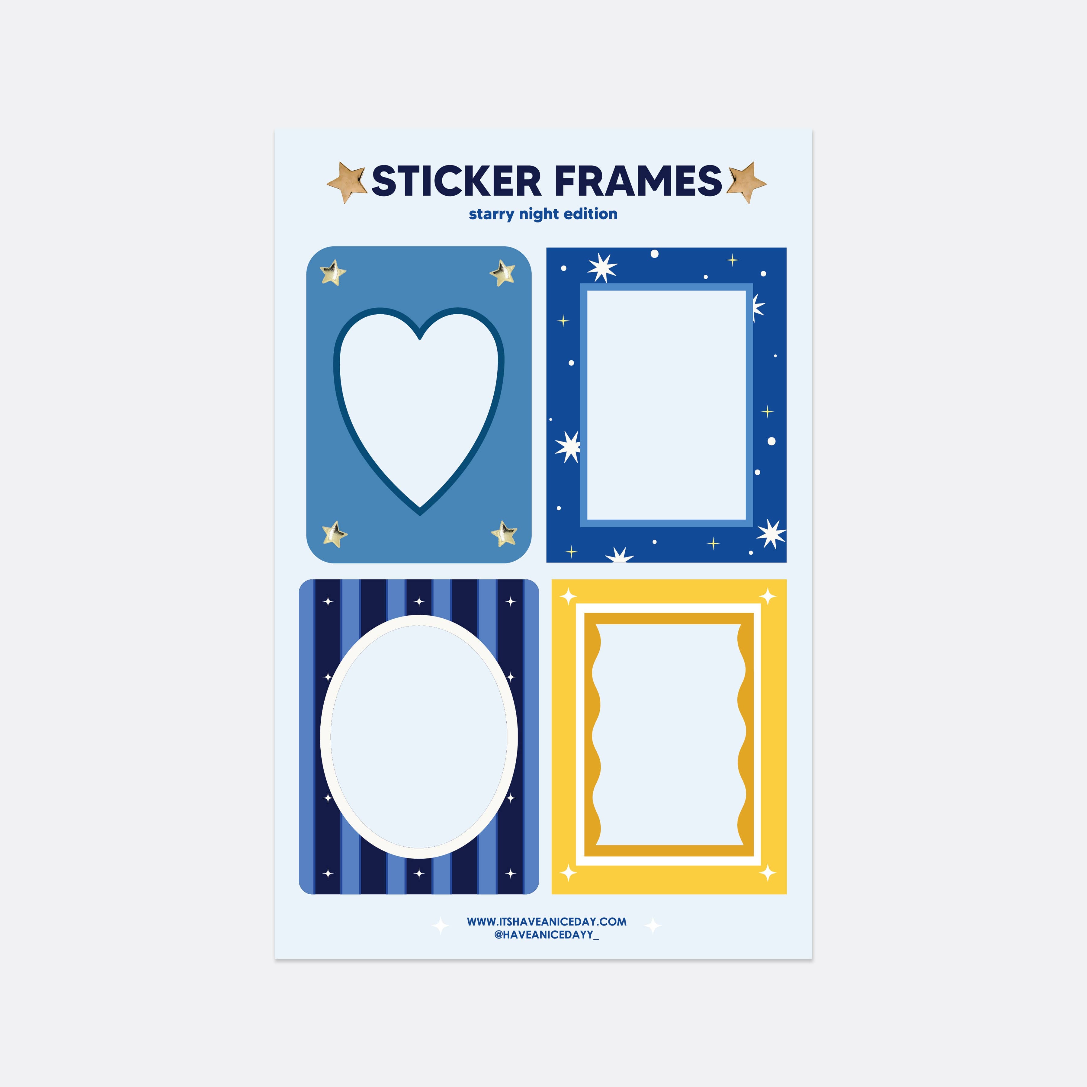 Sticker Frames- Starry Night Edition – Sunshine Studio