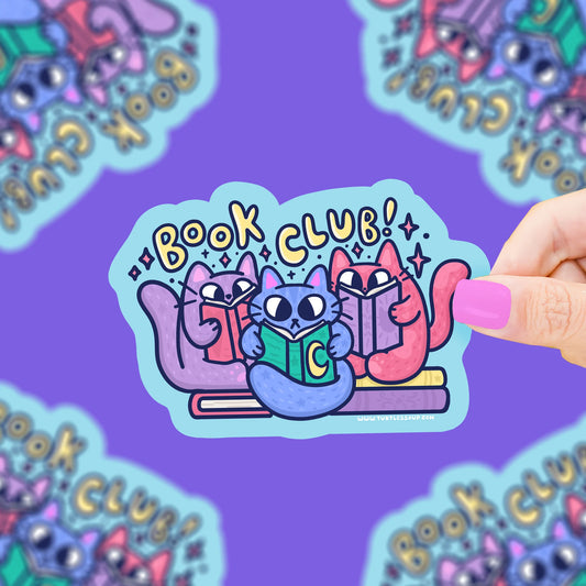 Kitty Book Club Bookish Vinyl Sticker
