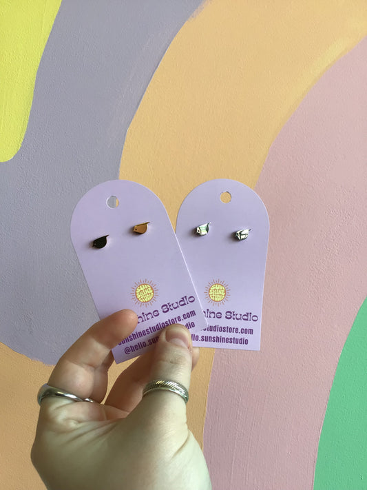 Tiny Mod Bird Earrings