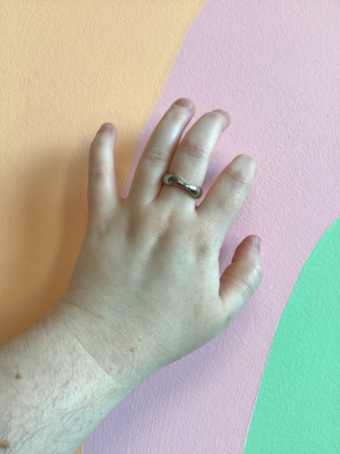 Riding The Wave Titanium Ring