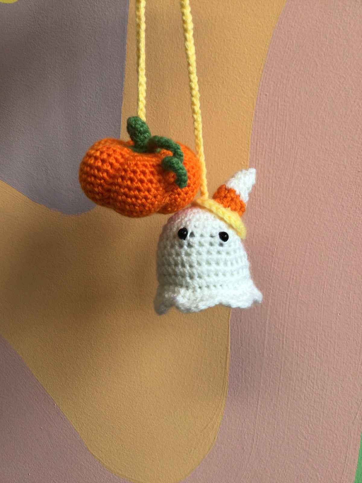 Spooky Crocheted Car Mirror Accessory