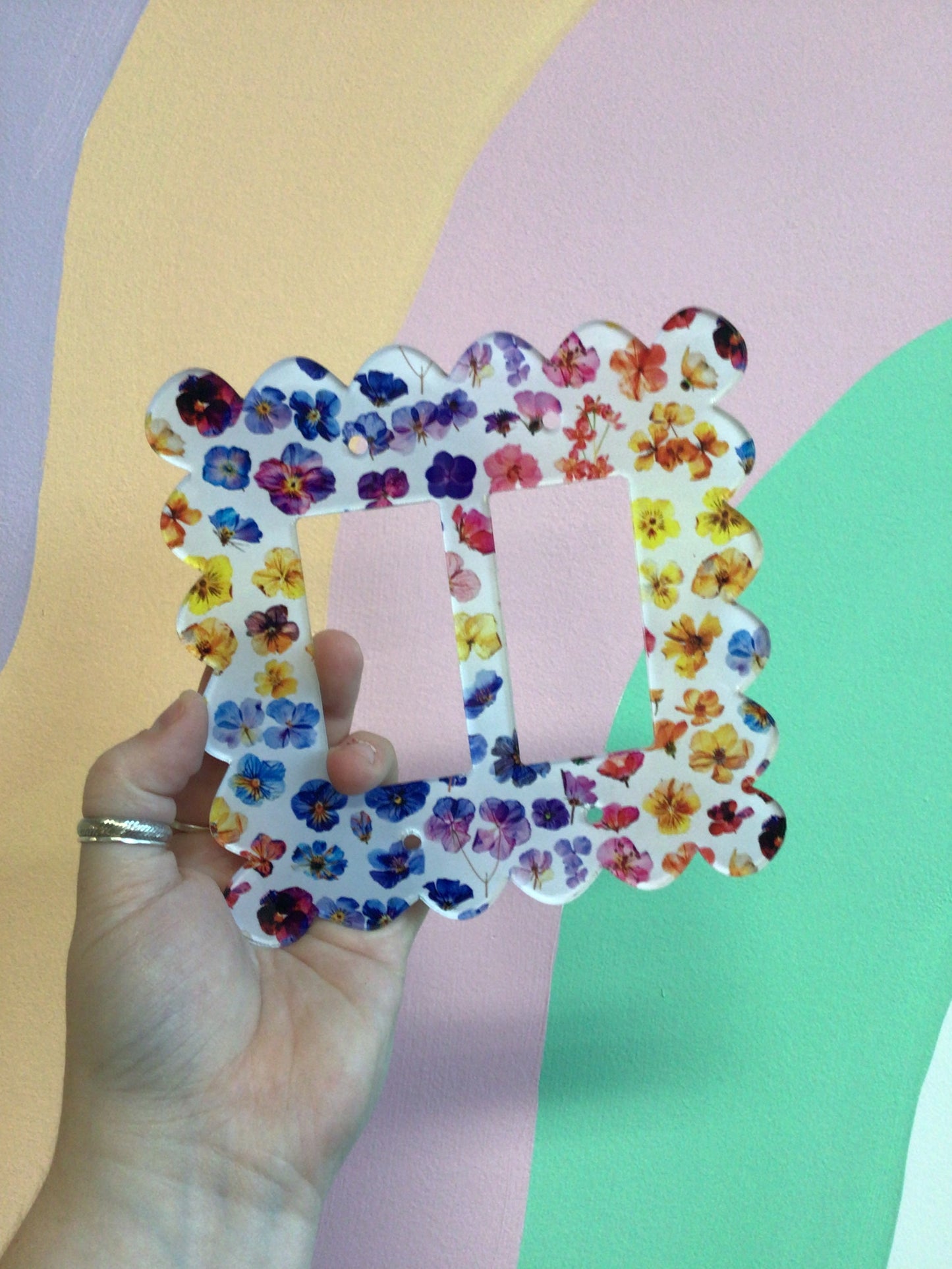 Watercolor Flower Outlet Cover