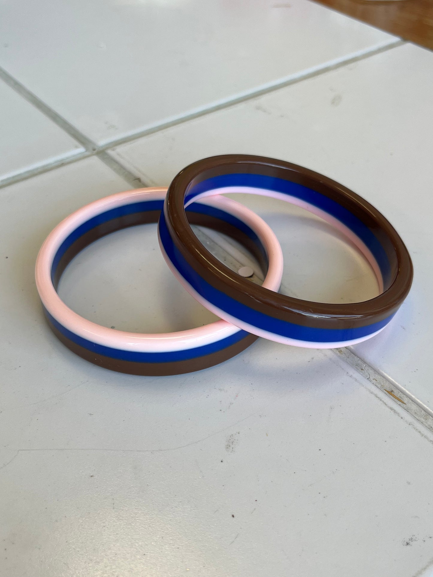 Thin Stripe Acrylic Bangle