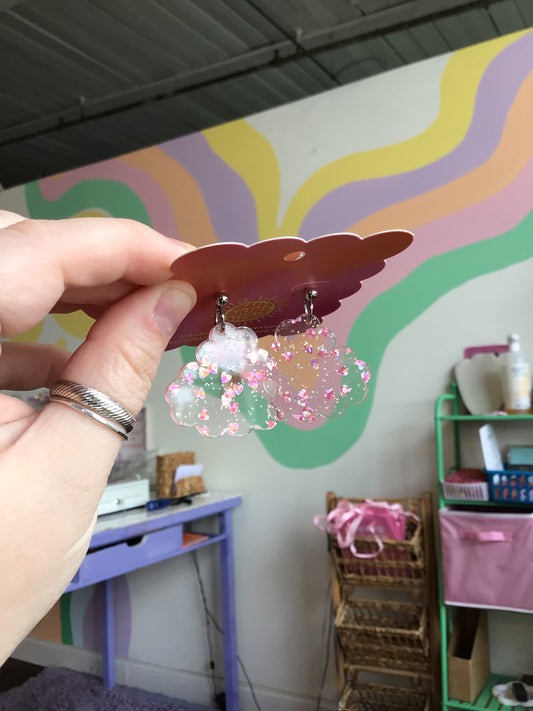 Doilie Heart Earrings