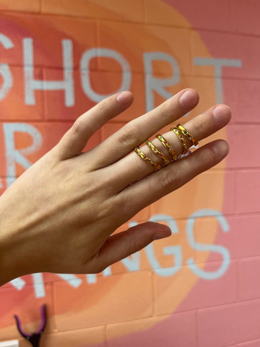 Sparkle Diva Titanium Ring